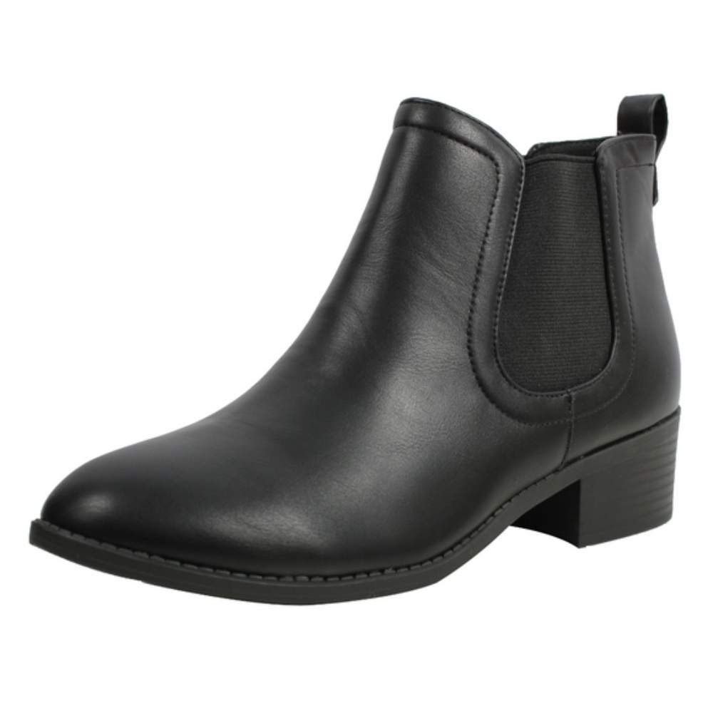 Black Chelsea Low Heel Ankle Boot